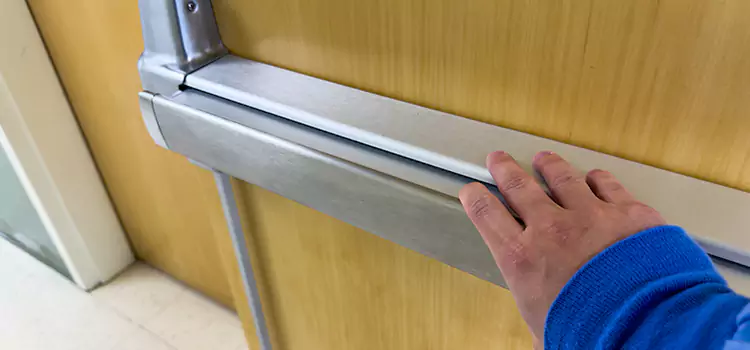Installing a Push Bar on a Door The Colony